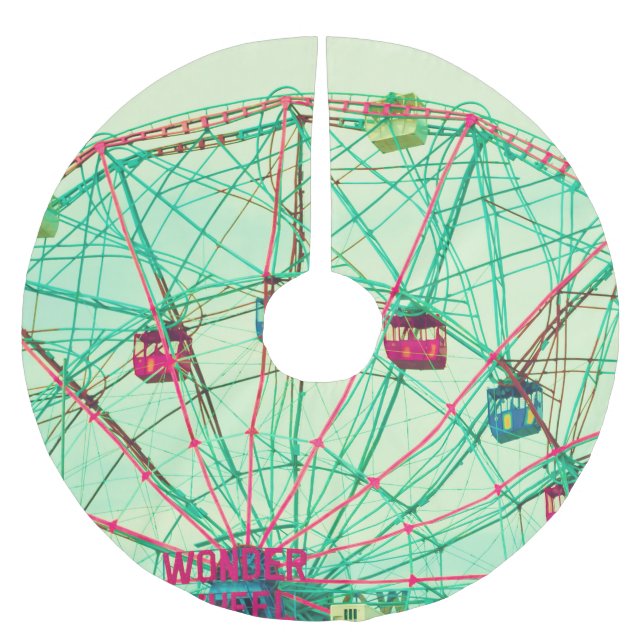 Retro Pop Summer Carnival Julgransmatta Borstad Polyester (Framsidan)