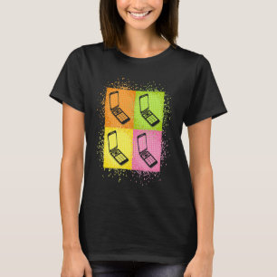 Retro Popart Stil Oldschool, Vänd Mobilt A T Shirt