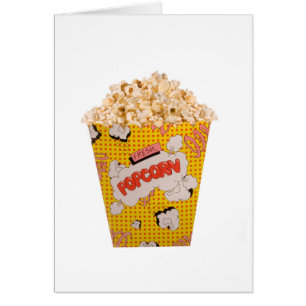 Retro Popcorn - färg OBS Kort