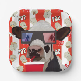 Retro Popcorn Mönster Movie Night Cow