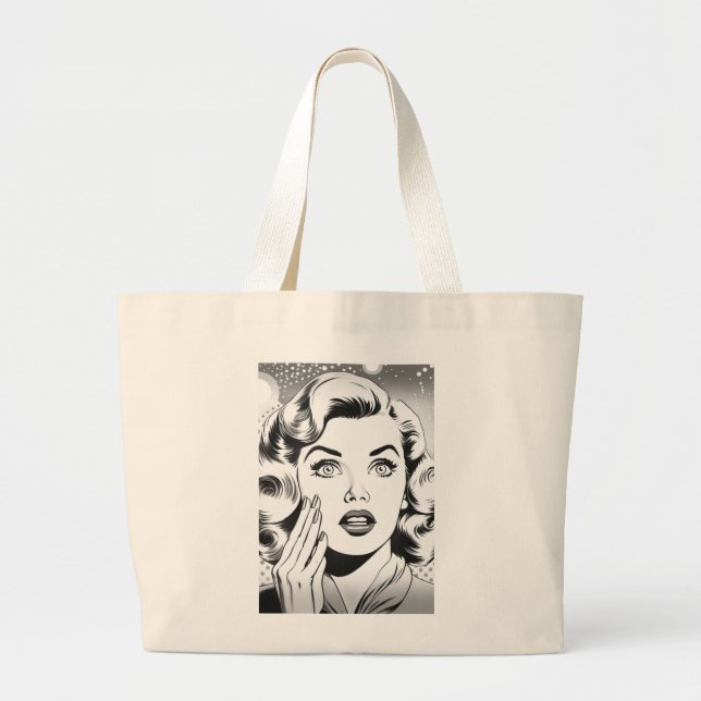 retro popkonst tema/design jumbo tygkasse (Framsidan)
