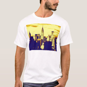 Retro popkonsttecknad New York City Tee