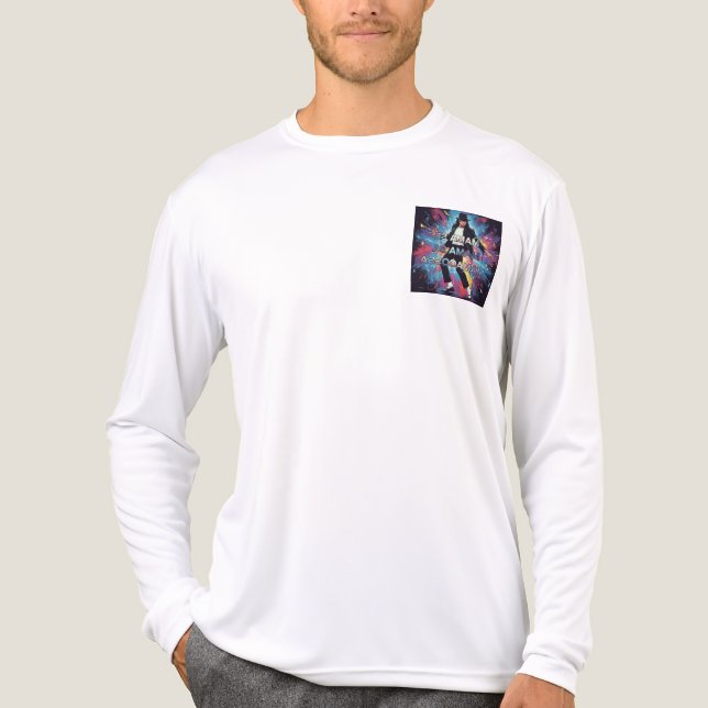 Retro Popkung Långärmad T-shirt (Framsida)