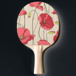 Retro Poppies Mönster Pingisracket<br><div class="desc">blommigt sömlös mönster,  poppies © och ® Bigstock® - Med Höger reserverade.</div>