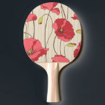Retro Poppies Mönster Pingisracket<br><div class="desc">blommigt sömlös mönster,  poppies © och ® Bigstock® - Med Höger reserverade.</div>