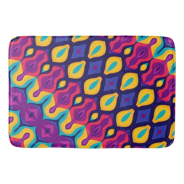 Retro-poppsdroppar fet badrumsmatta (Framsidan)