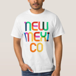 Retro-poppsfärgad 80s-typ för Vintage i New mexico T Shirt