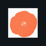 Retro Poppy Blommigt Art in Vintage Orange and Whi Canvastryck<br><div class="desc">Upptäck väggen med den här Oversized Flower Block Print in Tangerine Orange Canvas.</div>