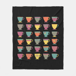 Retro porcelain-kopp, färglöst kaffe koppar fleecefilt