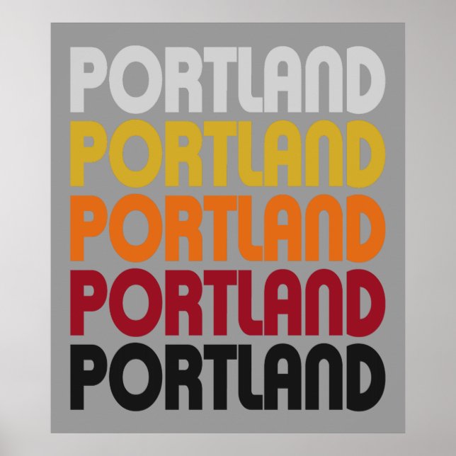 Retro Portland Poster (Framsidan)