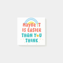 Retro Positiv Citat T-Shirt Post-it Block