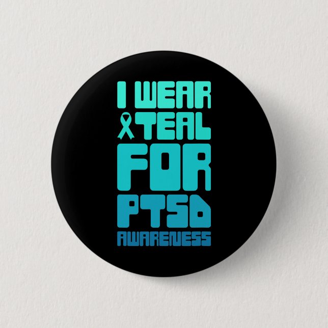 Retro Post Traumatic Stressa Ptsd Awareness 1 Knapp (Framsida)