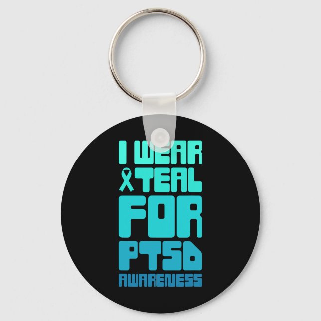 Retro Post Traumatic Stressa Ptsd Awareness 1 Nyckelring (Framsida)