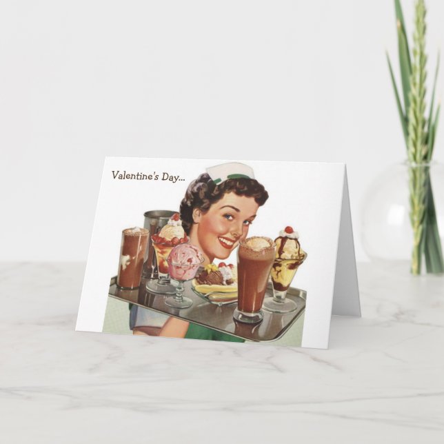 Retro - Posta-Valentin Sale för dagchoklad, Helgkort (Framsida)