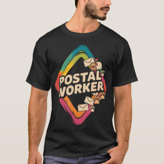 Retro postarbetare som levererar post dagligen t shirt