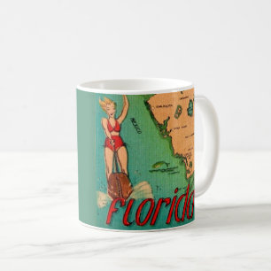 Retro Postcard of Florida Kaffemugg