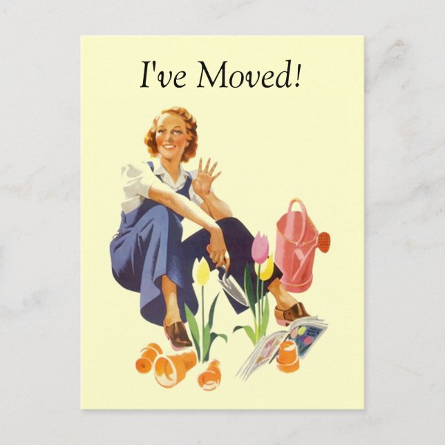 Retro Postcard Plant Blomsterträdgård Dam I har Fl Meddelande Vykort (Framsida)