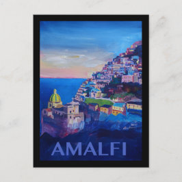 Retro Poster italien Amalfi Kusten Vykort