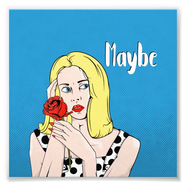 Retro Poster kanske kvinna (Framsidan)