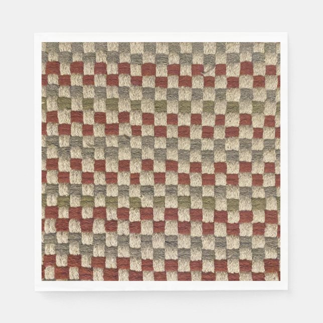 Retro Pothold Weave Mönster Pappersservett (Framsidan)
