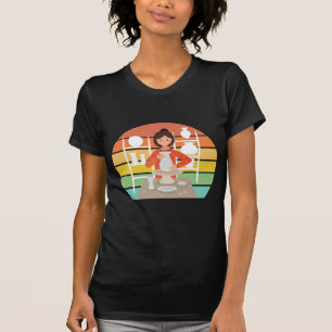 Retro Pottery Woman Ceramic Kiln T Shirt