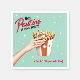 Retro Poutine en Ring på det! Montreal Bachelorett Pappersservett