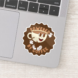 Retro Powered by Coffee Klistermärken