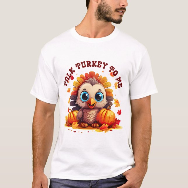 Retro "Prata Turkiet med mig"-familjen för falland T Shirt (Framsida)