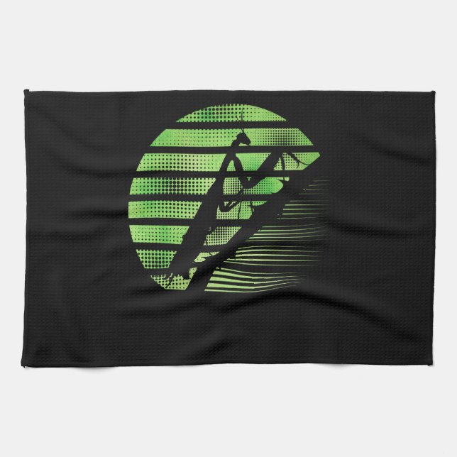 Retro Praying Mantis biolog Kökshandduk (Horisontell)