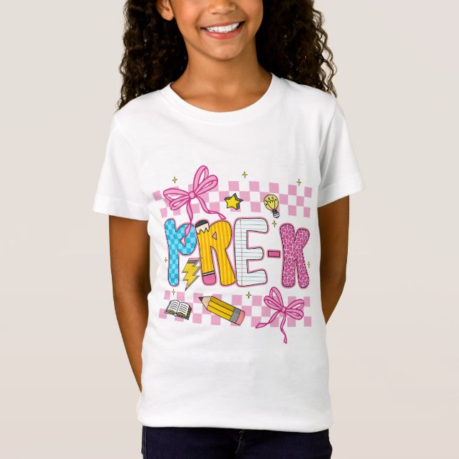 Retro PRE-K  Grade  T Shirt (Framsida)