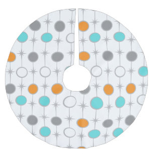 Retro pricker och den Starbursts julgrankjolen Julgransmatta Borstad Polyester