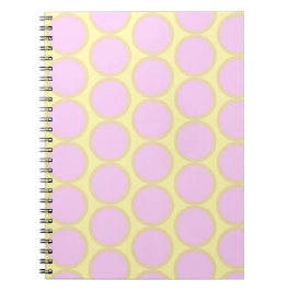 Retro prickiga prickar Rosa & Gul Design Anteckningsbok