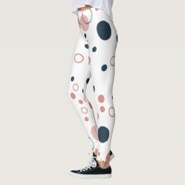 Retro prickmönster i modern midcentury-stil leggings