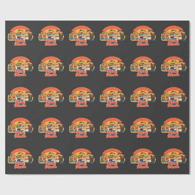 Retro Pride Månad HBTQ Firande Presentpapper (Platt)