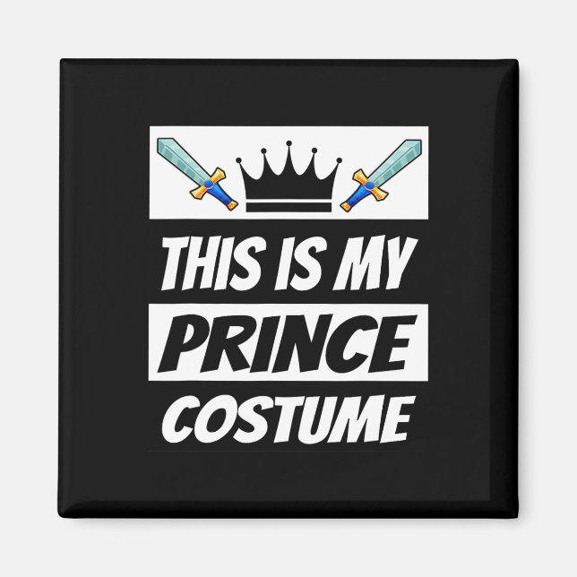 Retro Prince Costume Funny Halloween Costume Manar Magnet (Framsidan)