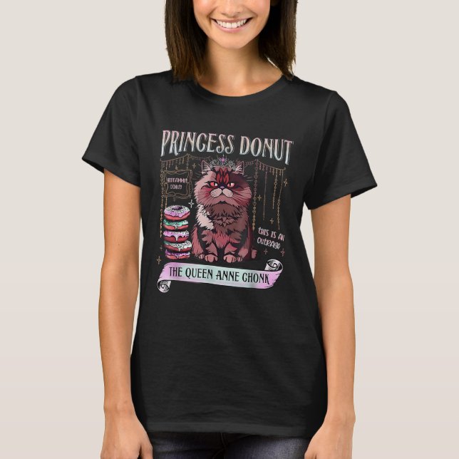 Retro Princess Donut Dungeon Crawler Carl Bok Lov T Shirt (Framsida)
