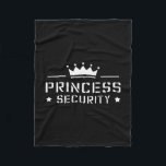 Retro Princess Security Boys Brother Birthday Papp Fleecefilt<br><div class="desc">Retro Princess Security Boys Brother Birthday Pappa & Mamma</div>