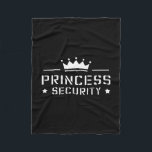 Retro Princess Security Boys Brother Birthday Papp Fleecefilt<br><div class="desc">Retro Princess Security Boys Brother Birthday Pappa & Mamma</div>