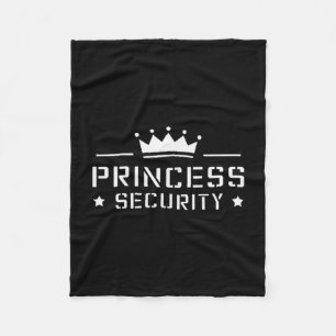 Retro Princess Security Boys Brother Birthday Papp Fleecefilt