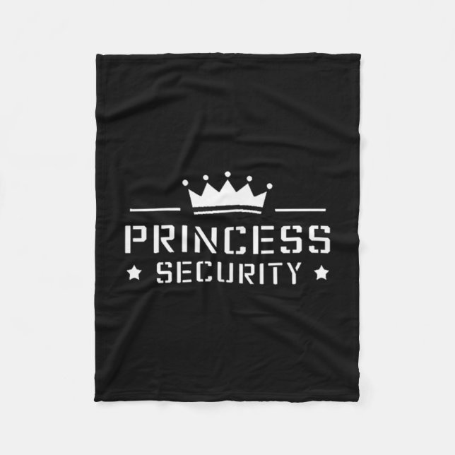 Retro Princess Security Boys Brother Birthday Papp Fleecefilt (Framsidan)