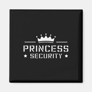 Retro Princess Security Boys Brother Birthday Papp Magnet