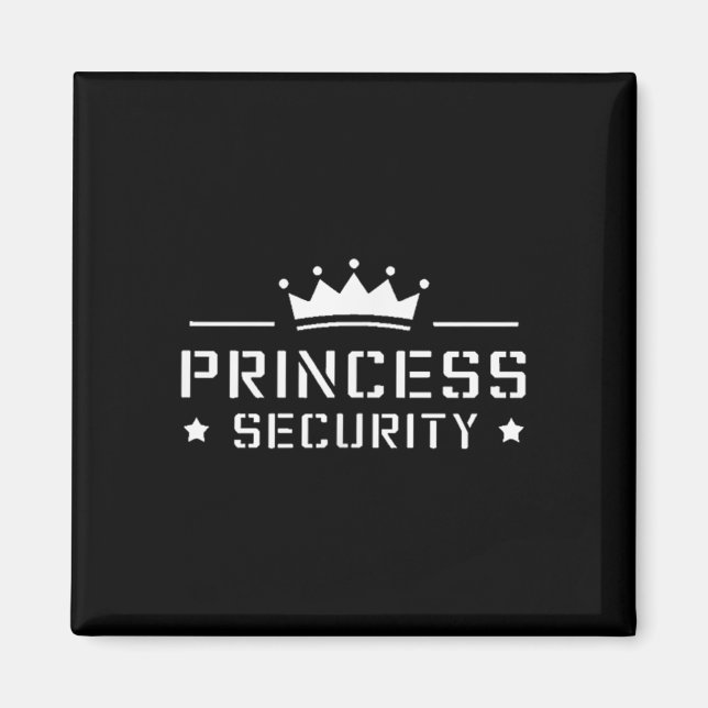Retro Princess Security Boys Brother Birthday Papp Magnet (Framsidan)