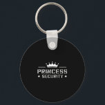 Retro Princess Security Boys Brother Birthday Papp Nyckelring<br><div class="desc">Retro Princess Security Boys Brother Birthday Pappa & Mamma</div>