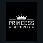 Retro Princess Security Boys Brother Birthday Papp Poster<br><div class="desc">Retro Princess Security Boys Brother Birthday Pappa & Mamma</div>