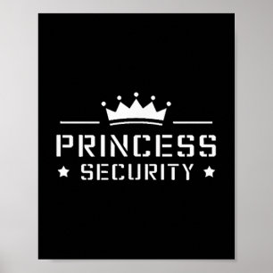 Retro Princess Security Boys Brother Birthday Papp Poster