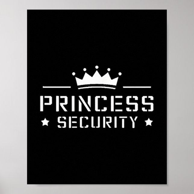 Retro Princess Security Boys Brother Birthday Papp Poster (Framsidan)