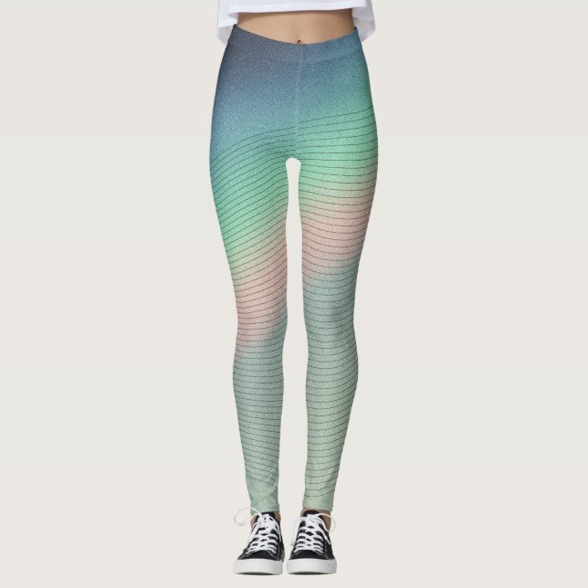 Retro Prism Light: Digital nostalgia Leggings (Framsida)