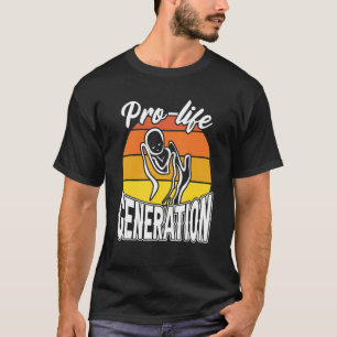 Retro Pro Life Generation mot abort katolik C T Shirt