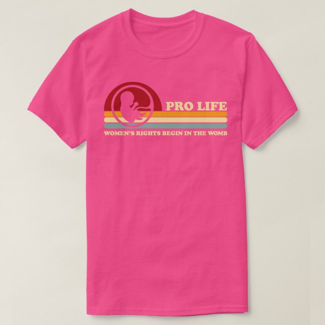 Retro Pro Life-Höger börjar i hemmet T Shirt (Design framsida)
