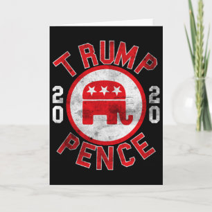 Retro Pro-trump Pence Republikanansk Elefant Make Kort